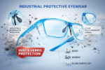 prescription safety glasses frame with high-impact resistant polycarbonate material for industrial eye protection