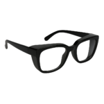 industrial safety glasses frame with impact resistant lenses and protective side shields against flying particles and dust