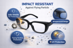 prescription safety glasses frame with high-impact resistant polycarbonate material for industrial eye protection