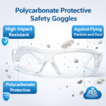 safety goggles with high-impact resistant polycarbonate material for industrial eye protection