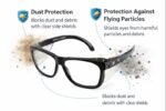 prescription safety eyeglasses frame with side shield protection for industrial eye safety and flying particle protection