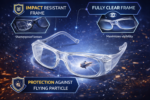 prescription safety eyeglasses frame for industrial eye protection and workplace safety
