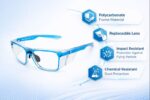prescription safety eyeglasses frame polycarbonate frame material side shield protection
