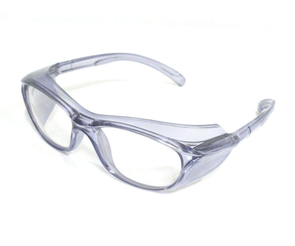 protective prescription safety eyewear with dust protection and impact resistant lenses against flying particles