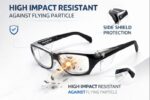 prescription safety glasses frame with high-impact resistant polycarbonate material for industrial eye protection