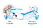 safety glasses frame with side shield protection for industrial eye safety and flying particle protection
