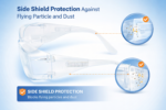 safety goggles with clear side shields for dust protection and flying particle resistance