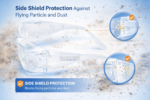 safety goggles with clear side shields for dust protection and flying particle resistance