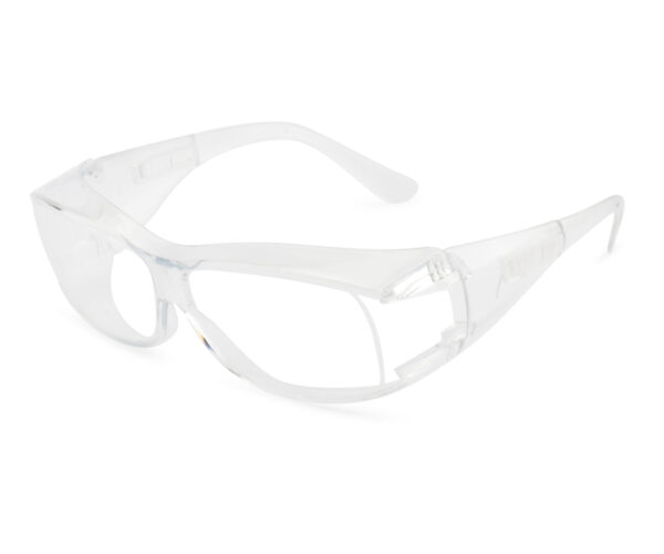 safety goggles with clear side shields for dust protection and flying particle resistance