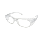 prescription safety eyeglasses with replaceable lenses supporting single vision, bifocal, and progressive options