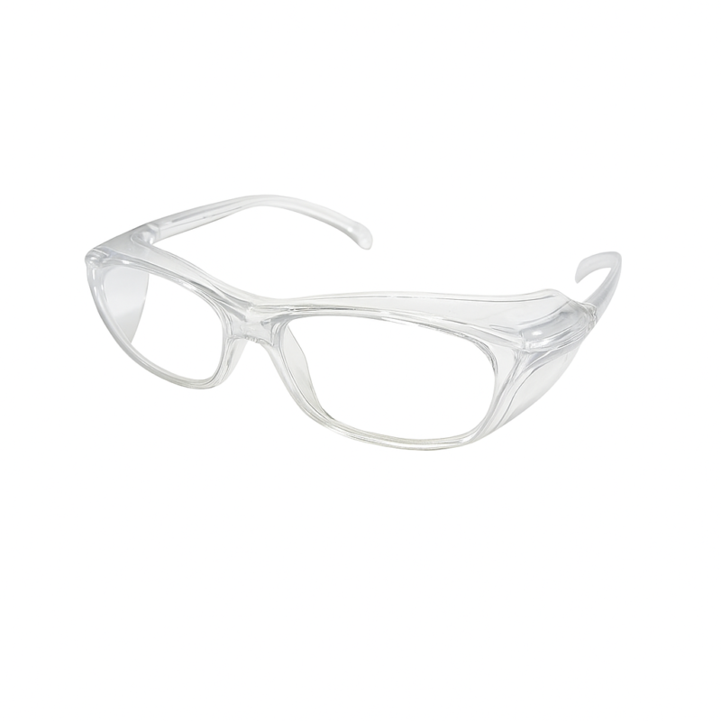prescription safety eyeglasses with replaceable lenses supporting single vision, bifocal, and progressive options