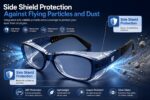 safety spectacle frame side shield protection against flying particle